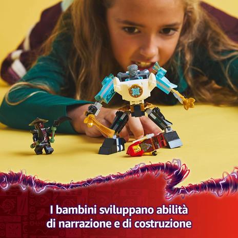 LEGO NINJAGO 71827 Mech da Battaglia di Zane - Figura Giocattolo Ninja Snodabile con 3 Minifigure e Armi, Giochi Bambini 6+ - 5