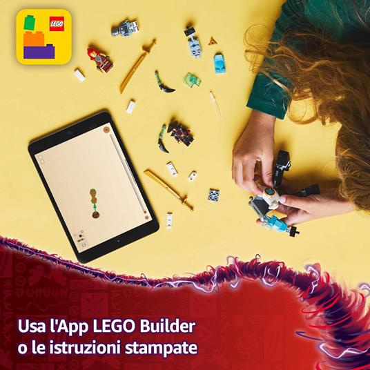 LEGO NINJAGO 71827 Mech da Battaglia di Zane - Figura Giocattolo Ninja Snodabile con 3 Minifigure e Armi, Giochi Bambini 6+ - 6