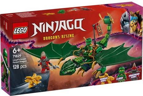 LEGO NINJAGO Drago della Foresta Verde di Lloyd - Giocattolo Snodabile Costruire con 2 Minifigure e Armi, Giochi Bambini 6+