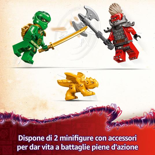LEGO NINJAGO Drago della Foresta Verde di Lloyd - Giocattolo Snodabile Costruire con 2 Minifigure e Armi, Giochi Bambini 6+ - 3
