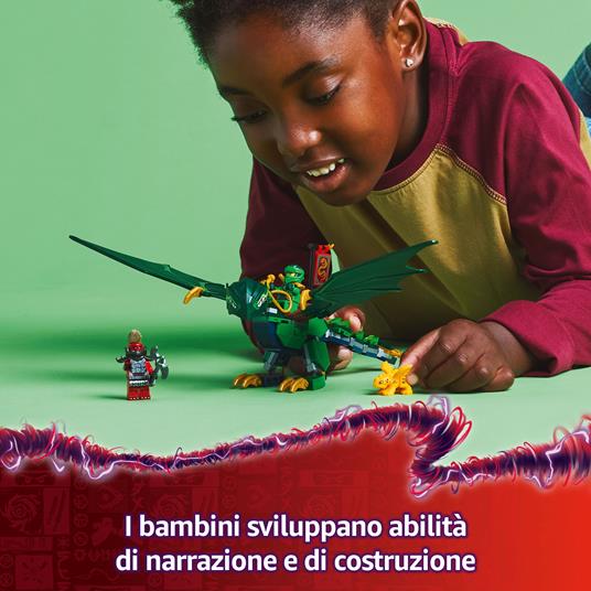 LEGO NINJAGO Drago della Foresta Verde di Lloyd - Giocattolo Snodabile Costruire con 2 Minifigure e Armi, Giochi Bambini 6+ - 4