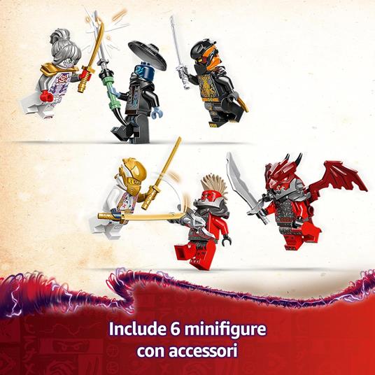 LEGO NINJAGO 71834 Mech Ultra Combinatore di Zane - Robot Giocattolo 4 in 1 Separabile in 4 Modellini, Giochi per Bambini 9+ - 4