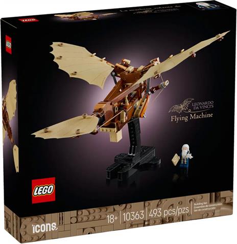 LEGO Icons 10363 Macchina Volante di Leonardo da Vinci, Modellino da Costruire per Adulti da Collezione, Regalo Uomo o Donna