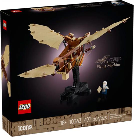 LEGO Icons 10363 Macchina Volante di Leonardo da Vinci, Modellino da Costruire per Adulti da Collezione, Regalo Uomo o Donna