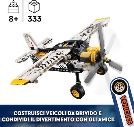 LEGO Technic 42198 Aereo Bush, Aeroplano Giocattolo da Costruire, Giochi per Bambini 8+, Modellino di Veicolo con Funzioni - 5