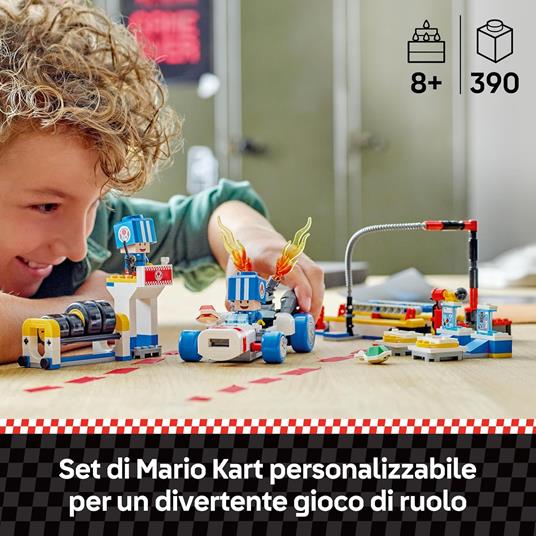 LEGO Super Mario 72035 Mario Kart : Officina di Toad, Garage Giocattolo con Macchina e 2 Personaggi, Giochi per Bambini 8+ - 2