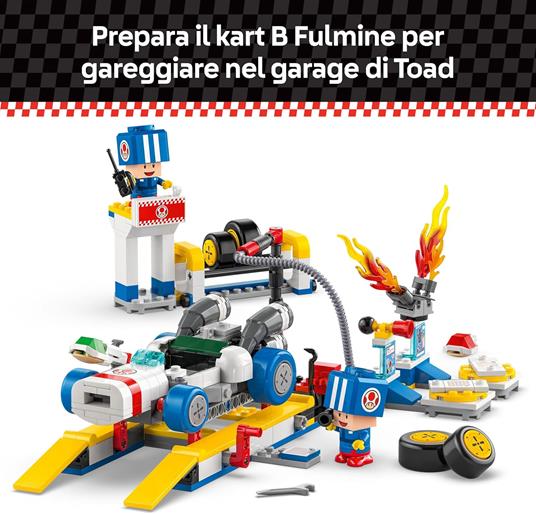 LEGO Super Mario 72035 Mario Kart : Officina di Toad, Garage Giocattolo con Macchina e 2 Personaggi, Giochi per Bambini 8+ - 3