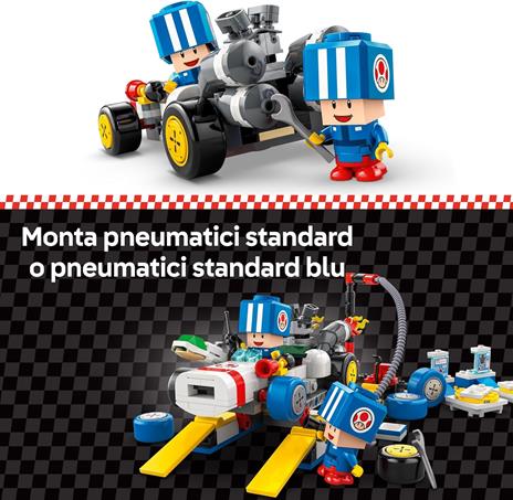 LEGO Super Mario 72035 Mario Kart : Officina di Toad, Garage Giocattolo con Macchina e 2 Personaggi, Giochi per Bambini 8+ - 5