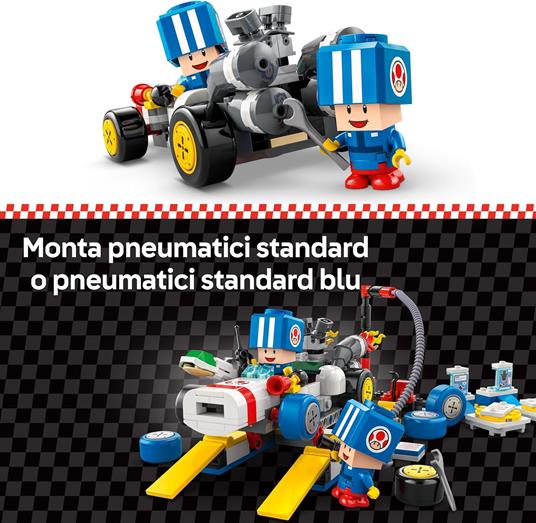 LEGO Super Mario 72035 Mario Kart : Officina di Toad, Garage Giocattolo con Macchina e 2 Personaggi, Giochi per Bambini 8+ - 5