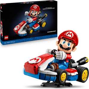 Giocattolo LEGO Mario Kart: Mario e Kart Standard - Personaggio Nintendo da Esposizione con Modellino di Auto - 72037 LEGO