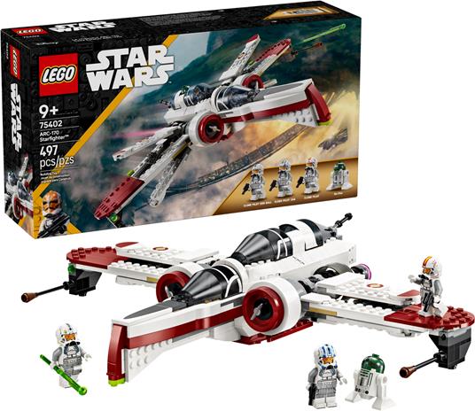 LEGO Star Wars 75402 Starfighter ARC-170 con 4 Minifigure e Droide, Regalo di Compleanno, Astronave Giocattolo per Bambini 9+