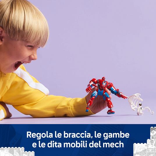 LEGO Marvel 76308 Mech di Spider-Man Contro Anti-Venom, Action Figure Giocattolo Snodabile  2 Minifigure, Giochi Bambini 6+ - 4