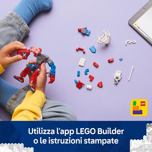 LEGO Marvel 76308 Mech di Spider-Man Contro Anti-Venom, Action Figure Giocattolo Snodabile  2 Minifigure, Giochi Bambini 6+ - 5