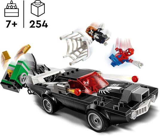 LEGO Marvel 76309 Spider-Man Contro Muscle Car di Venom, Macchina Giocattolo da Costruire con 3 Minifigure, Gicohi Bambini 7+ - 2