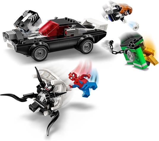 LEGO Marvel 76309 Spider-Man Contro Muscle Car di Venom, Macchina Giocattolo da Costruire con 3 Minifigure, Gicohi Bambini 7+ - 3