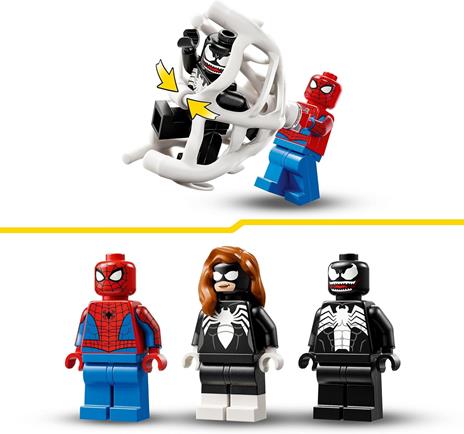 LEGO Marvel 76309 Spider-Man Contro Muscle Car di Venom, Macchina Giocattolo da Costruire con 3 Minifigure, Gicohi Bambini 7+ - 4