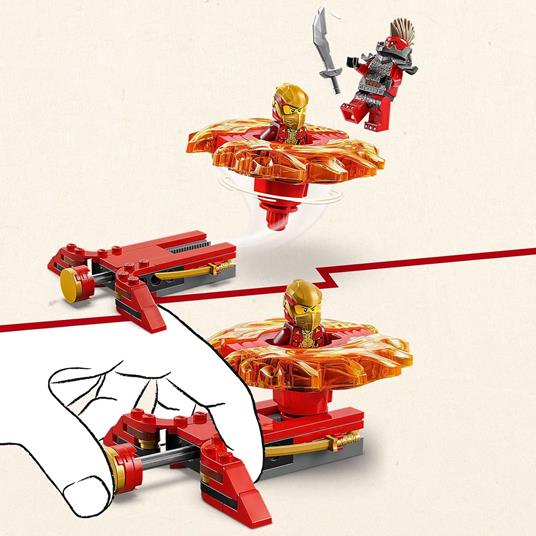 LEGO NINJAGO 71823 Spinner del Drago Spinjitzu di Kai - Trottola Giocattolo con 2 Minifigure e Armi, Giochi per Bambini 6+ - 3