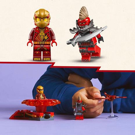 LEGO NINJAGO 71823 Spinner del Drago Spinjitzu di Kai - Trottola Giocattolo con 2 Minifigure e Armi, Giochi per Bambini 6+ - 4