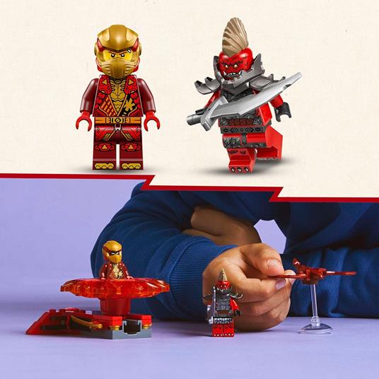 LEGO NINJAGO 71823 Spinner del Drago Spinjitzu di Kai - Trottola Giocattolo con 2 Minifigure e Armi, Giochi per Bambini 6+ - 4