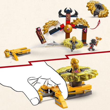 LEGO NINJAGO 71826 Battle Pack Draghi dello Spinjitzu - 2 Trottole Giocattolo, Tempio e 2 Minifigure, Giochi per Bambini 6+ - 3