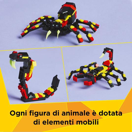 LEGO Creator 3 in 1 31159 Animali Selvatici: Ragno Trasformista, Giocattolo Trasformabile in Scorpione e Serpente, Bambini 7+ - 3