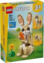 LEGO Creator 3 in 1 31162 Adorabile Coniglio Giocattolo, Si Trasforma in Lama o in Foca, Animali da Costruire per Bambini 8+
