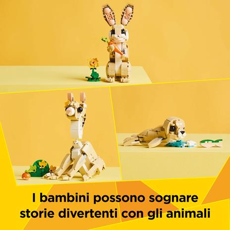 LEGO Creator 3 in 1 31162 Adorabile Coniglio Giocattolo, Si Trasforma in Lama o in Foca, Animali da Costruire per Bambini 8+ - 2