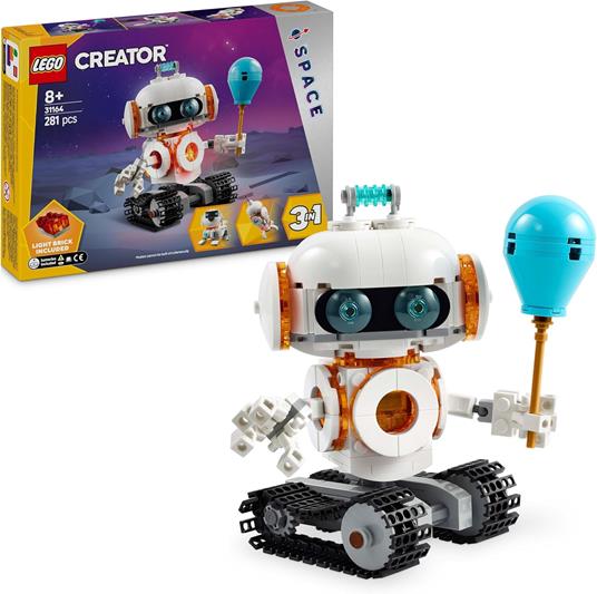 LEGO Creator 3 in 1 31164 Robot Spaziale Giocattolo - Si Trasforma in Cane o in Razzo - Set di Costruzioni per Bambini 8+