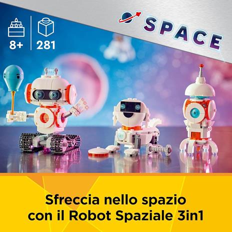 LEGO Creator 3 in 1 31164 Robot Spaziale Giocattolo - Si Trasforma in Cane o in Razzo - Set di Costruzioni per Bambini 8+ - 2
