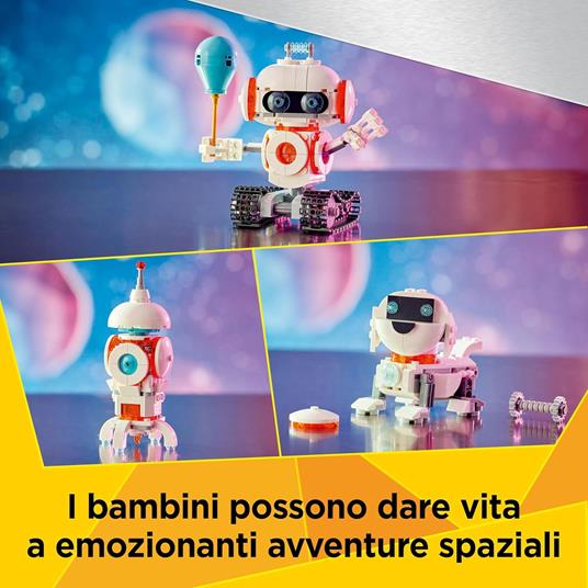 LEGO Creator 3 in 1 31164 Robot Spaziale Giocattolo - Si Trasforma in Cane o in Razzo - Set di Costruzioni per Bambini 8+ - 3
