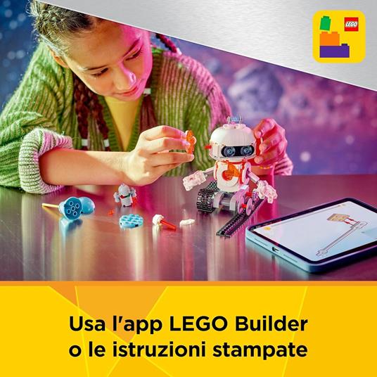 LEGO Creator 3 in 1 31164 Robot Spaziale Giocattolo - Si Trasforma in Cane o in Razzo - Set di Costruzioni per Bambini 8+ - 6