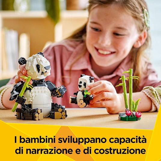 LEGO Creator 3 in 1 31165 Animali Selvatici: Famiglia di Panda Giocattolo, Si Trasforma in Pinguino e Orca, Giochi Bambini 8+ - 5