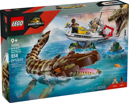 LEGO Jurassic World (76974). Lattacco del Mosasauro in mattoncini
