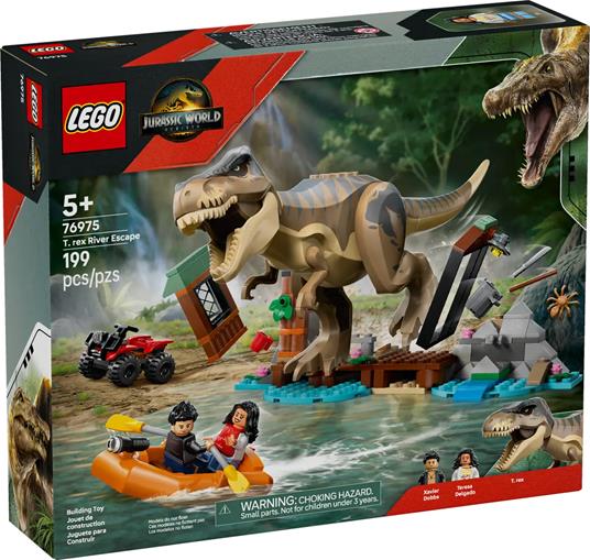LEGO Jurassic World (76975). Fuga sul fiume dal T. rex