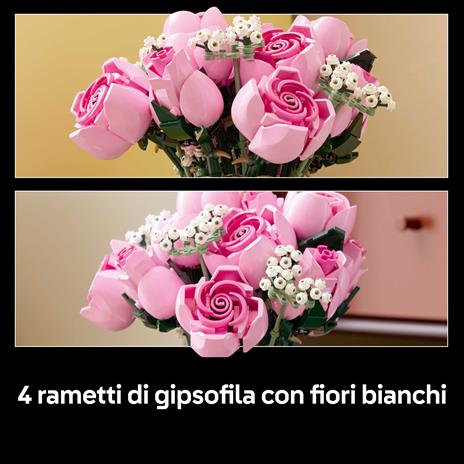LEGO 10374. Bouquet di rose rosa - 4