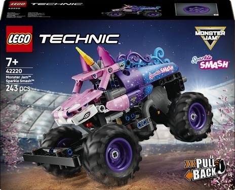 LEGO Technic (42220). Monster Jam Sparkle Smash a retrocarica