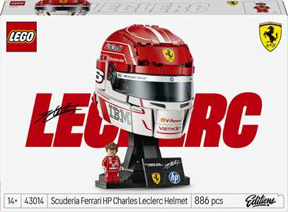 Giocattolo LEGO Editions (43014). Casco di Charles Leclerc Scuderia Ferrari HP LEGO