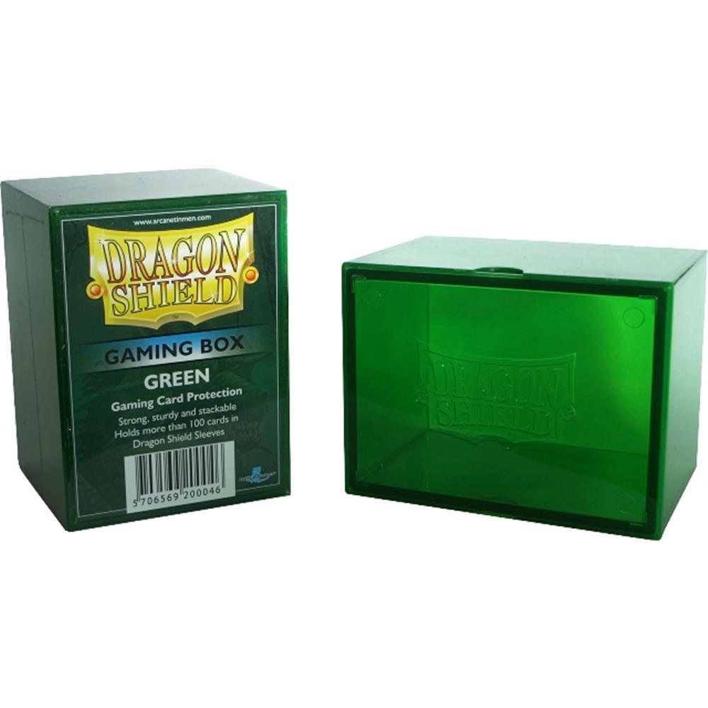 DRAGON SHIELD Gaming Box Scatola porta carte a incastro capienza 100 carte imbustate Green