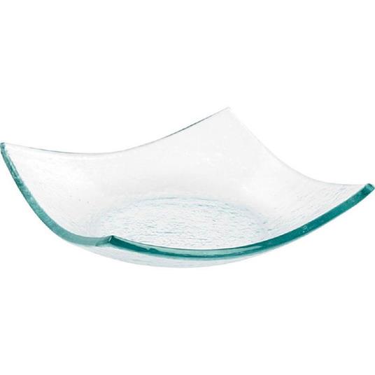 Piatto Di Vetro Curvo Da Decorare Cm.15X15 - Set 12 Pz.