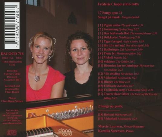 Songs - CD Audio di Frederic Chopin - 2