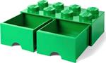 Contenitore LEGO Brick 8 Cassetto Verde