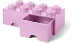 Contenitore Lego brick 2 cassetti, 8 bottoni, Colore Rosa Chiaro - Lego 4006