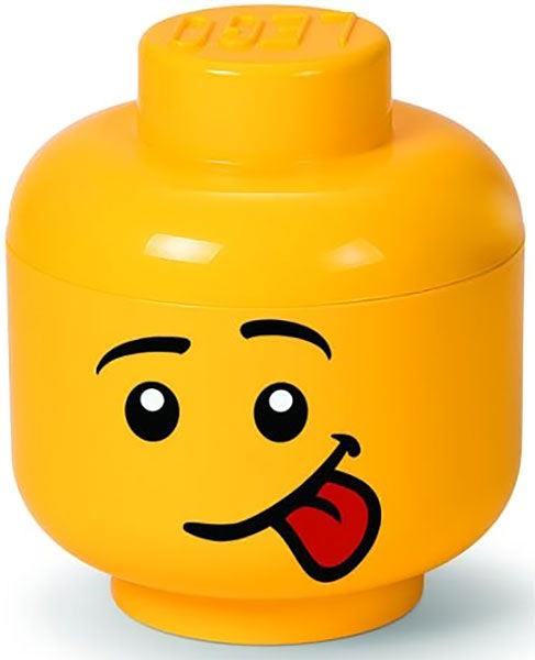 LEGO Scatola Testa Ragazzo Porta Oggetti Piccola Impilabile, 2,0 L, Giallo