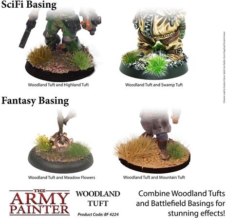 The Army Painter | Battlefield Tufts | Ciuffi d'Erba per Basette | Erba Boschiva | Woodland Tuft - 5