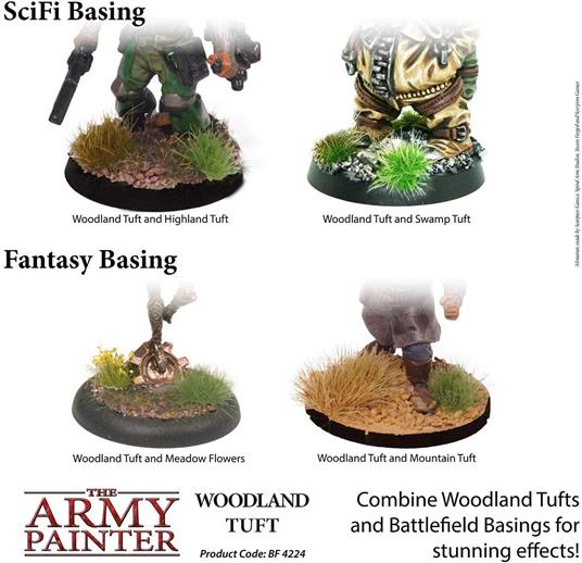 The Army Painter | Battlefield Tufts | Ciuffi d'Erba per Basette | Erba Boschiva | Woodland Tuft - 5
