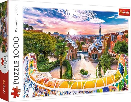 Trefl - Puzzles - 1000 - Sunset Over Barcelona, Spain