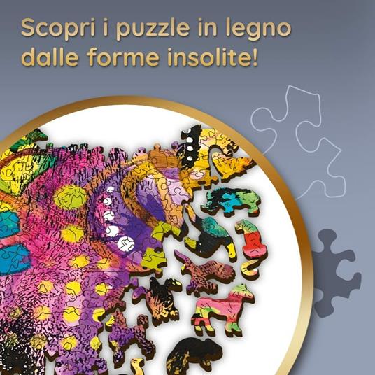 Puzzle da 1000 Pezzi Woodcraft -  Gatto Colorato - 5