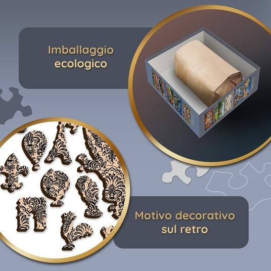 Puzzle da 1000 Pezzi Woodcraft -  Gatto Colorato - 6