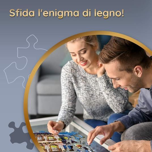 Puzzle da 1000 Pezzi Woodcraft -  Gatto Colorato - 7