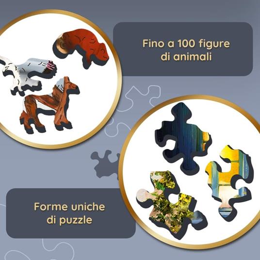 Puzzle da 1000 Pezzi Woodcraft -  Amicizia Canina - 6